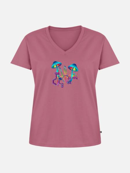 Trash Asset - Alice [rainbow] - Frauen Premium Bio T-Shirt mit V-Ausschnitt - Mauve