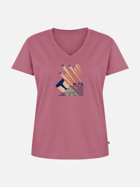 International Phonetic Alphabet - Frauen Premium Bio T-Shirt mit V-Ausschnitt - Mauve