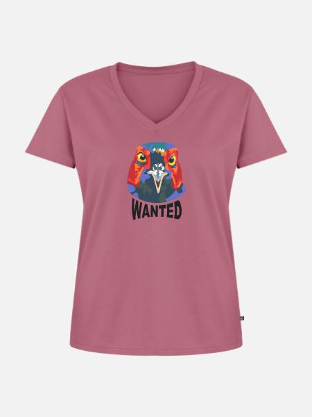 Fasan Jagd Wanted - Frauen Premium Bio T-Shirt mit V-Ausschnitt - Mauve