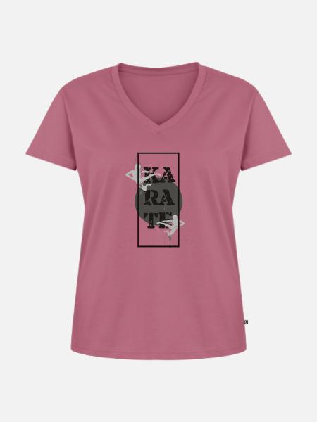 Karate - Frauen Premium Bio T-Shirt mit V-Ausschnitt - Mauve