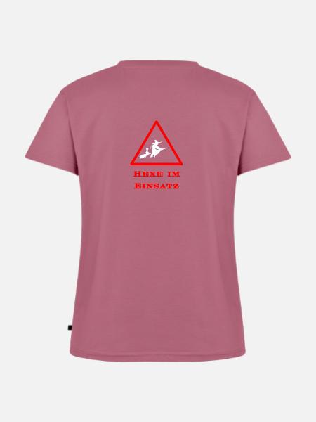 Hexe im Einsatz - Frauen Premium Bio T-Shirt mit V-Ausschnitt - Mauve