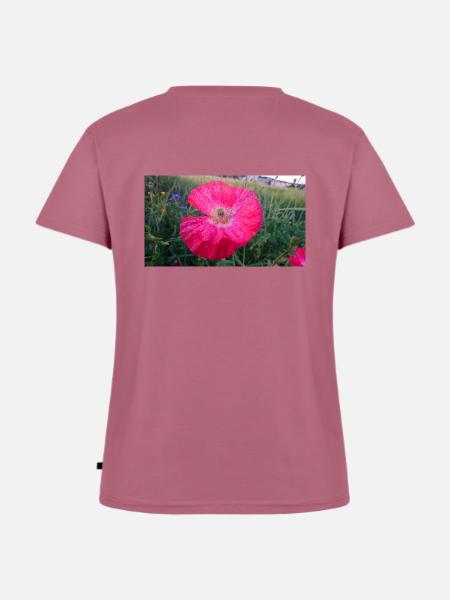 Rote Blume - Frauen Premium Bio T-Shirt mit V-Ausschnitt - Mauve