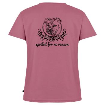 Spoiled for no reason Pitbull - Frauen Premium Bio T-Shirt mit V-Ausschnitt - Mauve - Hinten - AI Model Female 172 dark (172cm)