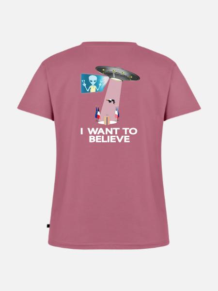 Ich möchte glauben, II - Macron - Frauen Premium Bio T-Shirt mit V-Ausschnitt - Mauve