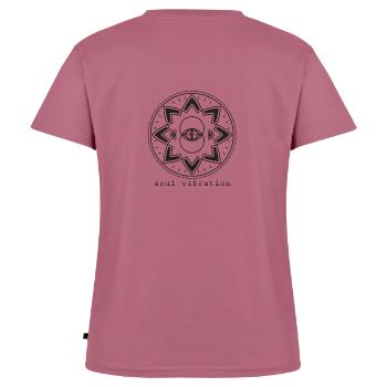 Soul vibration - Women's Premium Organic V-neck T-shirt - mauve - Back - AI Model Female 172 dark (172cm)