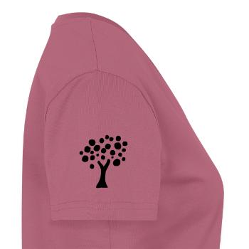 iYpsilon Baum - Frauen Premium Bio T-Shirt mit V-Ausschnitt - Mauve - Rechts - Julia (174cm)