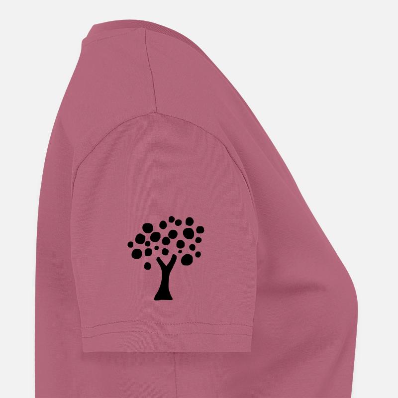iYpsilon Baum - Frauen Premium Bio T-Shirt mit V-Ausschnitt - Mauve