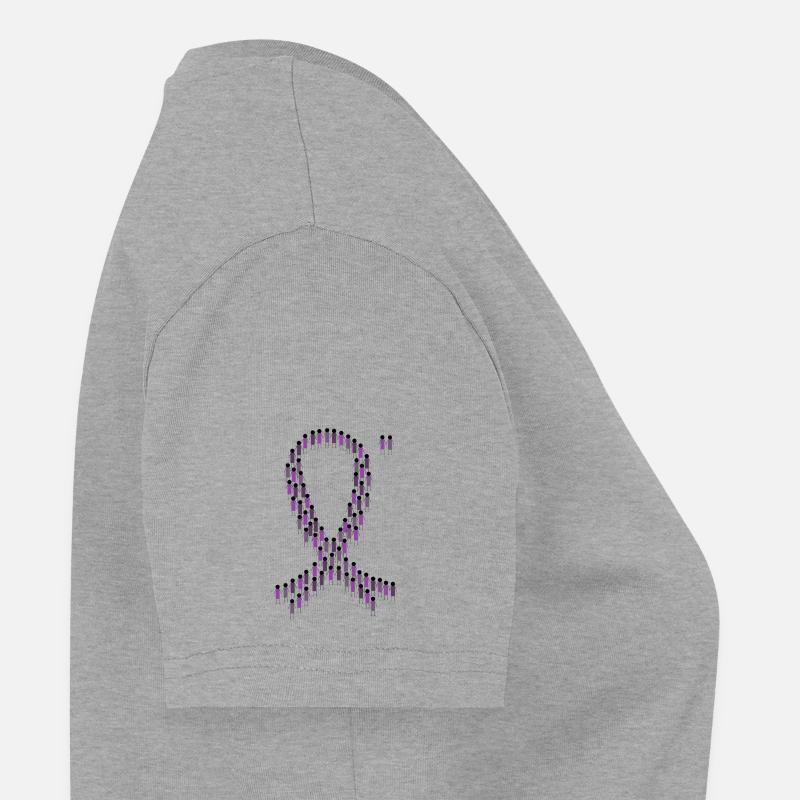 Foule Violet Épilepsie Arc Unité T-shirt encolure en V Premium bio Femme
