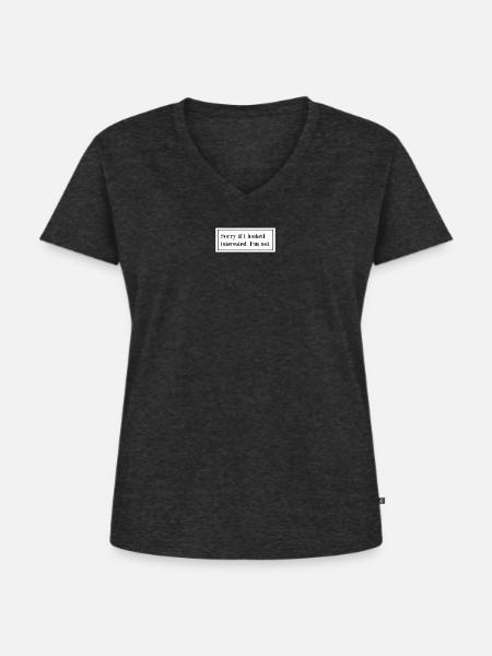 Sarkastischer Ironischer Sarkasmus Ironie Spruch - Frauen Premium Bio T-Shirt mit V-Ausschnitt - Anthrazit meliert
