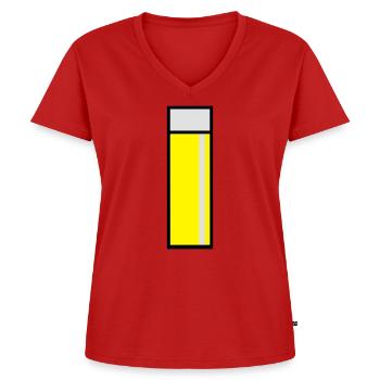 Kölschglas Köln Kölsch - Frauen Premium Bio T-Shirt mit V-Ausschnitt - Rot - Vorne - AI Model Female 172 dark (172cm)
