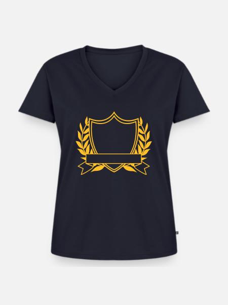 Wappen - Insignia - Frauen Premium Bio T-Shirt mit V-Ausschnitt - Navy
