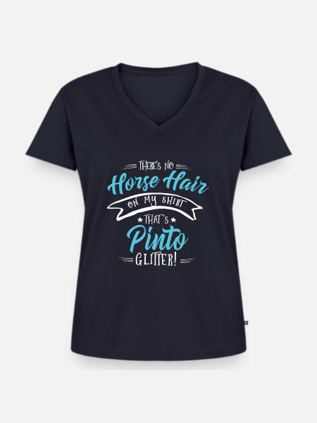 Glitter Pinto - Frauen Premium Bio T-Shirt mit V-Ausschnitt - Navy