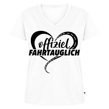 Führerschein - Frauen Premium Bio T-Shirt mit V-Ausschnitt - Weiß - Vorne - AI Model Female 172 dark (172cm)