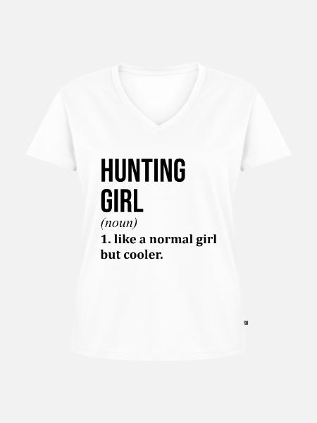 Jagd Jagd Jagd - Frauen Premium Bio T-Shirt mit V-Ausschnitt - Weiß