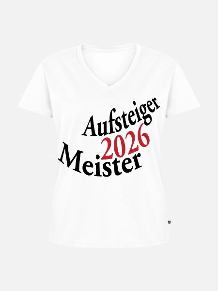 Meister und Aufsteiger 2026 - Frauen Premium Bio T-Shirt mit V-Ausschnitt - Weiß