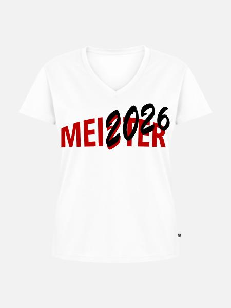 Meister 2026 Meisterschaft - Frauen Premium Bio T-Shirt mit V-Ausschnitt - Weiß