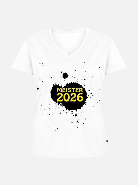 Meister 2026 Meisterschaft - Frauen Premium Bio T-Shirt mit V-Ausschnitt - Weiß
