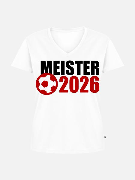 Meister 2026 Meisterschaft - Frauen Premium Bio T-Shirt mit V-Ausschnitt - Weiß