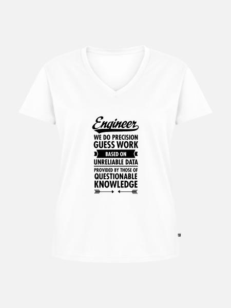 Engineer... - Frauen Premium Bio T-Shirt mit V-Ausschnitt - Weiß