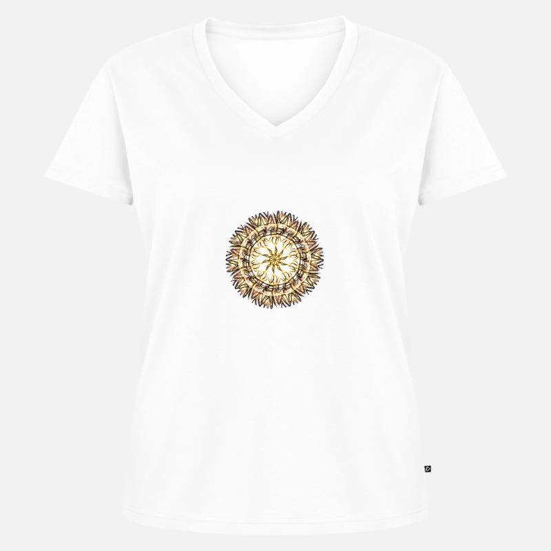 Mandala - Women's Premium Organic V-neck T-shirt - white