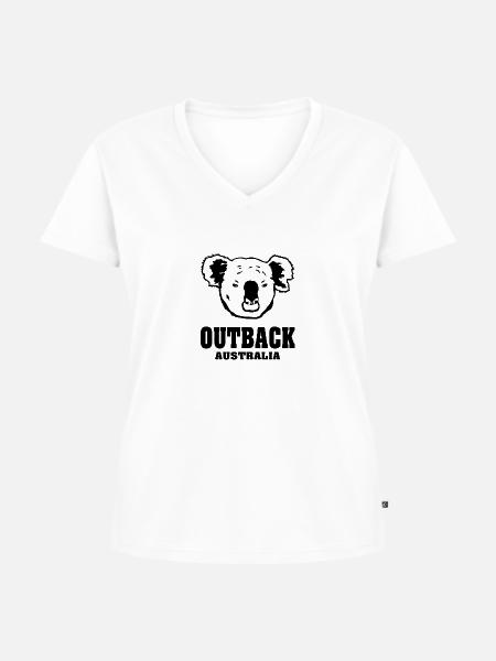 Koala - Koalabär - Frauen Premium Bio T-Shirt mit V-Ausschnitt - Weiß