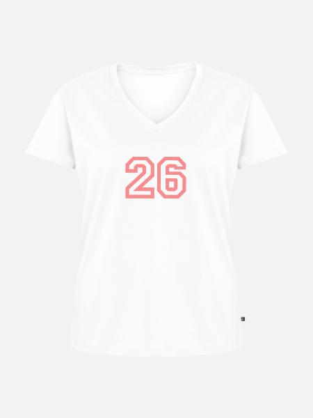 26 Collegestyle - Frauen Premium Bio T-Shirt mit V-Ausschnitt -