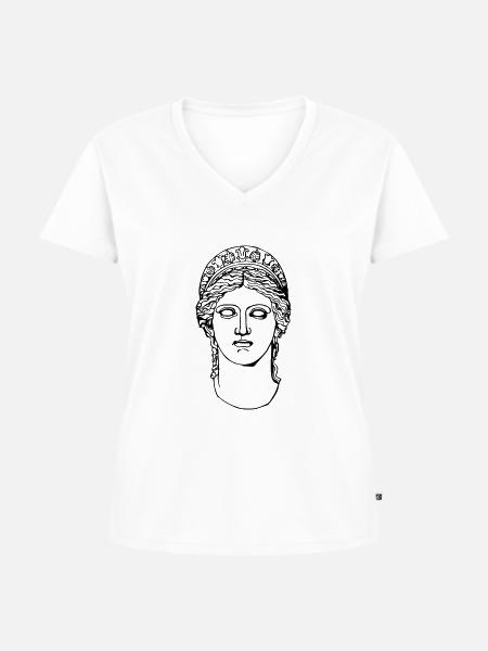 Antique Greek Godess - Frauen Premium Bio T-Shirt mit V-Ausschnitt - Weiß