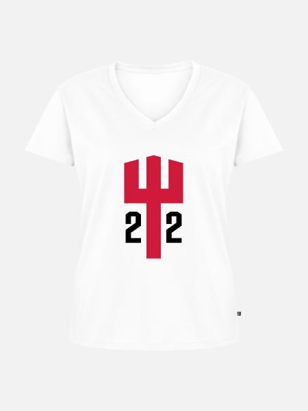 Neptun 22 - Frauen Premium Bio T-Shirt mit V-Ausschnitt - Weiß