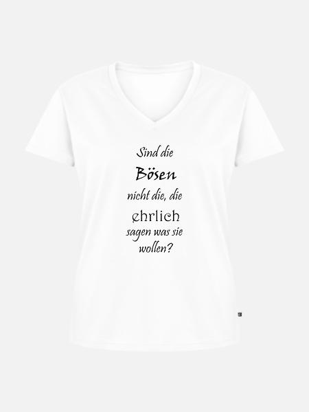 Die Bösen - Frauen Premium Bio T-Shirt mit V-Ausschnitt - Weiß
