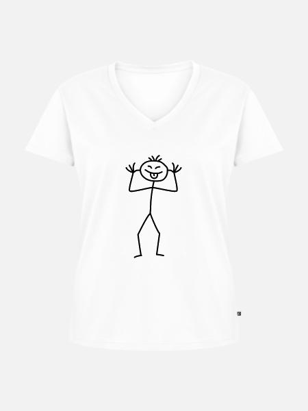 Annoy - Frauen Premium Bio T-Shirt mit V-Ausschnitt - Weiß