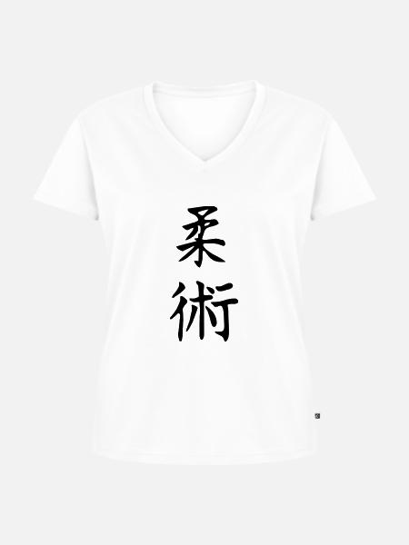 jujutsu - Frauen Premium Bio T-Shirt mit V-Ausschnitt - Weiß