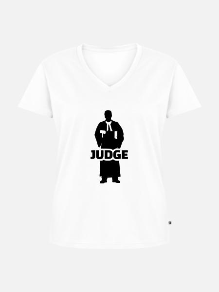 Richter - Frauen Premium Bio T-Shirt mit V-Ausschnitt - Weiß