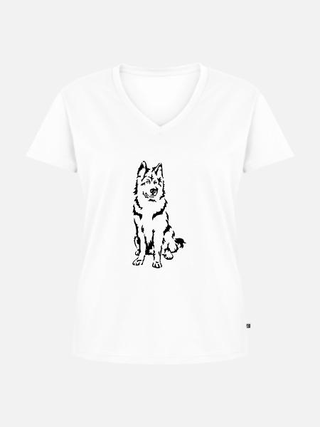 Schäferhund Altdeutscher - Frauen Premium Bio T-Shirt mit V-Ausschnitt - Weiß