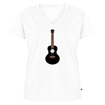 Ukulele - Frauen Premium Bio T-Shirt mit V-Ausschnitt - Weiß - Vorne - AI Model Female 172 dark (172cm)