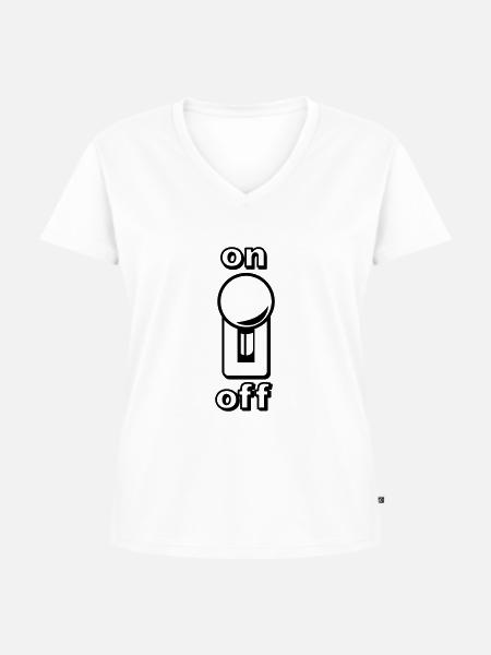 schalter hebel - Frauen Premium Bio T-Shirt mit V-Ausschnitt - Weiß