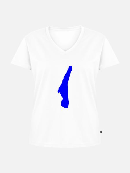 Starnberger See - Frauen Premium Bio T-Shirt mit V-Ausschnitt - Weiß