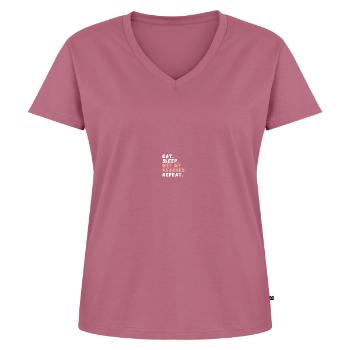 Amateur de jardinage fruitier pêche - T-shirt encolure en V Premium bio Femme - mauve - Devant - AI Model Female 172 dark (172cm)