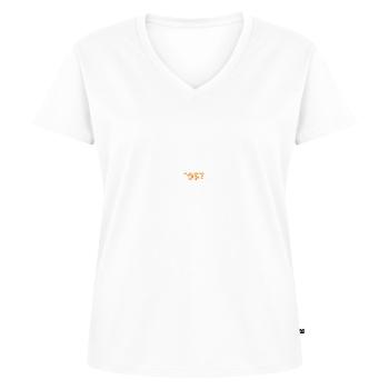 1957 Vintage Milestone rétro - T-shirt encolure en V Premium bio Femme - blanc - Devant - AI Model Female 172 dark (172cm)