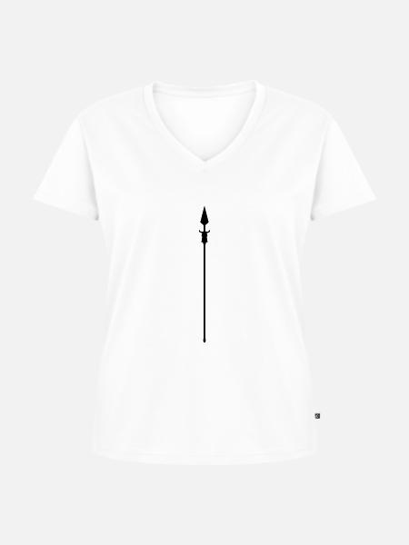 Asia Speer 2 - Frauen Premium Bio T-Shirt mit V-Ausschnitt - Weiß