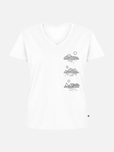Landschaften - Landschaften - Frauen Premium Bio T-Shirt mit V-Ausschnitt - Weiß