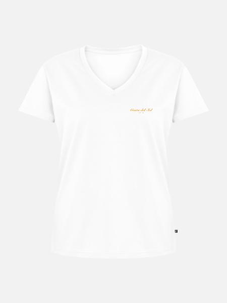 Costa del Sol, Spanien - Frauen Premium Bio T-Shirt mit V-Ausschnitt - Weiß