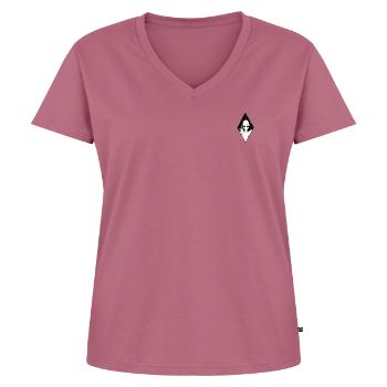 Alien - Frauen Premium Bio T-Shirt mit V-Ausschnitt - Mauve - Vorne - AI Model Female 172 dark (172cm)