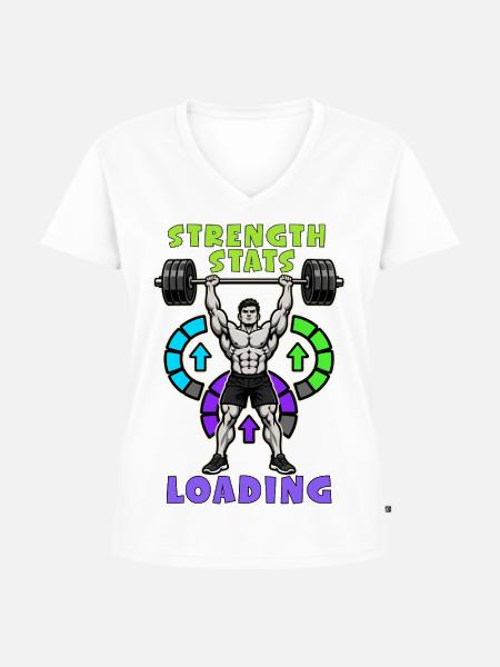 Stärke-Werte laden - Frauen Premium Bio T-Shirt mit V-Ausschnitt - Weiß