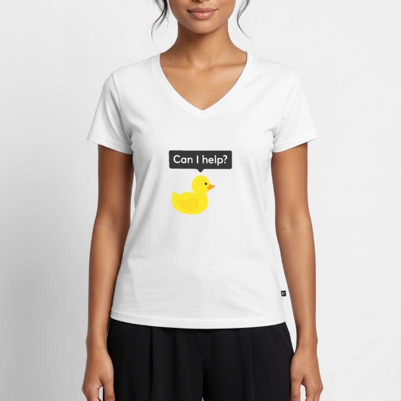 Programmierer Gummiente Debugging Frauen Premium Bio T-Shirt mit V-Ausschnitt