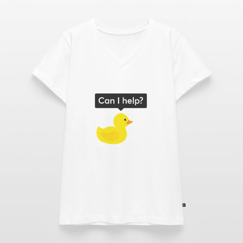 Programmierer Gummiente Debugging Frauen Premium Bio T-Shirt mit V-Ausschnitt