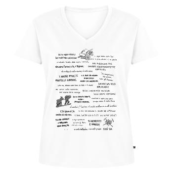 Alpines Gebet - Frauen Premium Bio T-Shirt mit V-Ausschnitt - Weiß - Vorne - AI Model Female 172 dark (172cm)