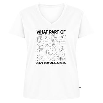 Mathematician sayings | Math math teacher gifts - Women's Premium Organic V-neck T-shirt - white - Front - AI Model Female 172 dark (172cm)