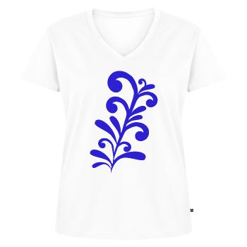 Beautiful floral design gift women bembel flower - Women's Premium Organic V-neck T-shirt - white - Front - AI Model Female 172 dark (172cm)