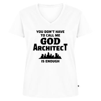 Architect Architecture Student Architectural Funny - Women's Premium Organic V-neck T-shirt - white - Front - AI Model Female 172 dark (172cm)