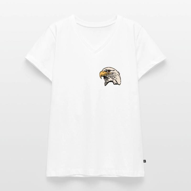 Bald Eagle - Bird Eagle Graphic Design Women's Premium Organic V-neck T-shirt